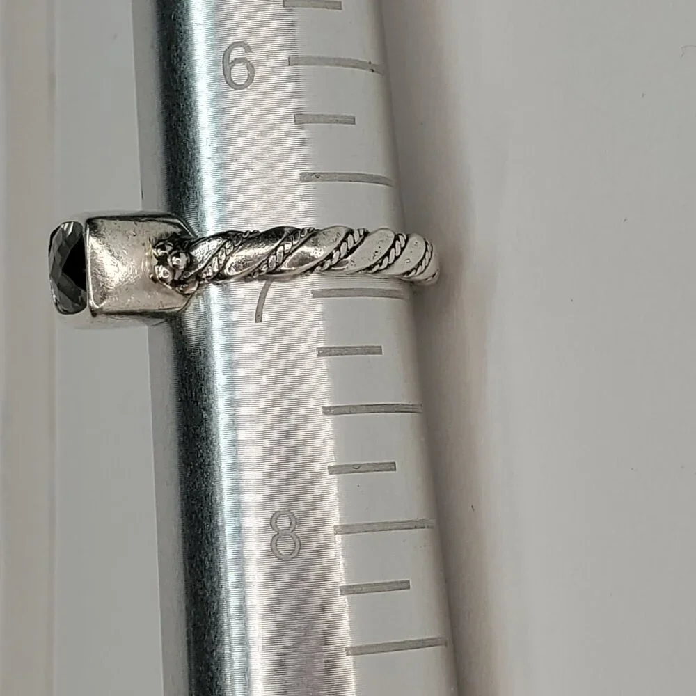 Lori Bonn Green Topaz Sterling Silver Ring, Size 6.75 - Picture 8 of 10